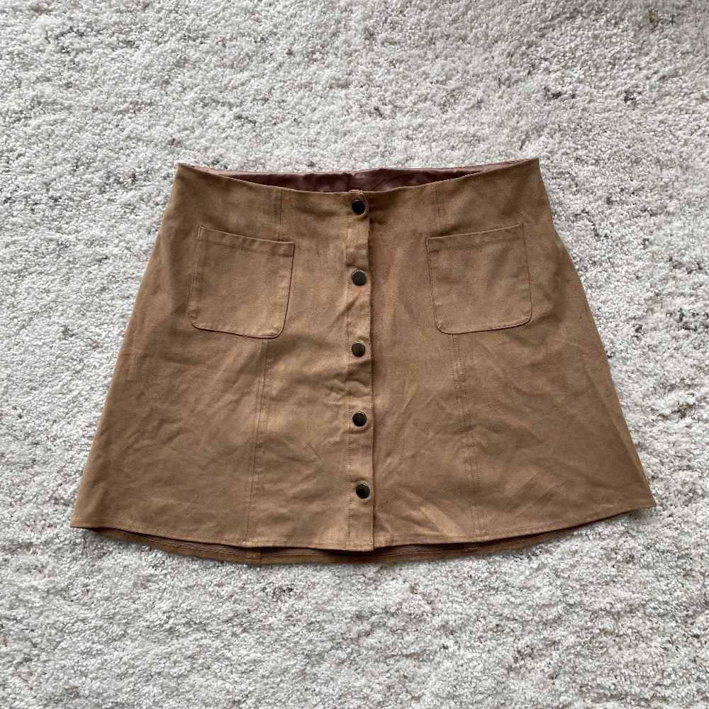 Kendall & Kylie Faux Suede Mini Skirt